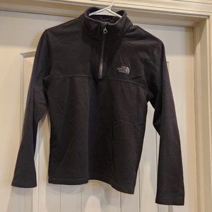 The North Face Boys 1/4 zip fleece black pullover L